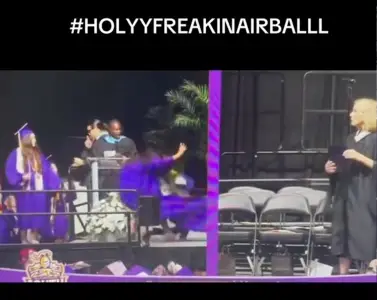 Florida high school graduate backflips into classmate in viral onstage celebration gone wrong: ‘This can’t be happening’