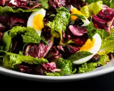 This crisp and colorful romaine and radicchio salad eats like a meal